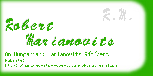 robert marianovits business card